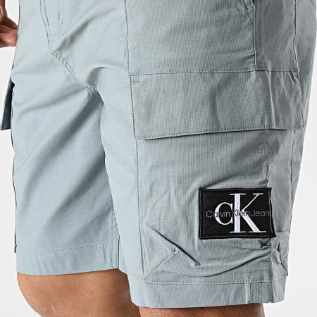 Calvin Klein - Pantalón corto tejido cargo lavado 2910 Gris