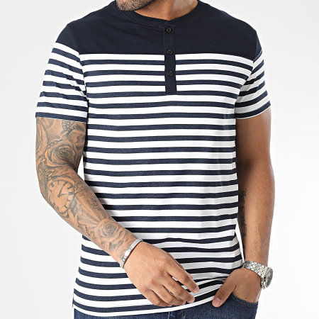 T-shirt Femme ORIGINALS - Marin Rayé Bleu Marine Et Pastel - Col Rond Manches Courtes - Taille M