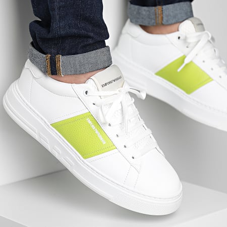 Emporio Armani - Sneakers X4X570-XN840 Bianco Verde Acido
