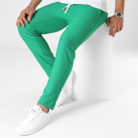 Frilivin - Pantalones de chándal a rayas verdes