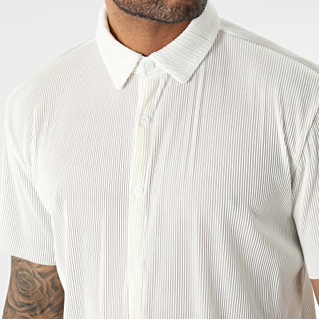 Frilivin - Conjunto de camisa de manga corta y pantalón blanco