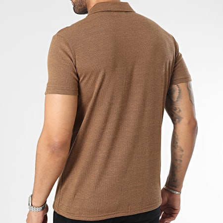 Frilivin - Camisa de manga corta marrón camel