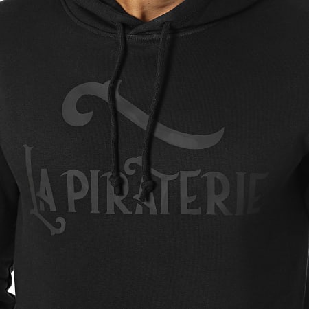 La Piraterie - Sweat Capuche Logo Noir Noir