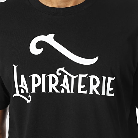 La Piraterie - T-shirt oversized groot logo zwart wit