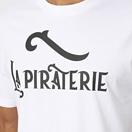 La Piraterie - T-shirt oversized groot logo wit zwart