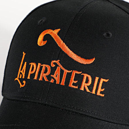 La Piraterie - Casquette Logo Noir Orange