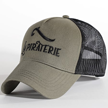 La Piraterie - Cappello trucker con logo verde cachi nero