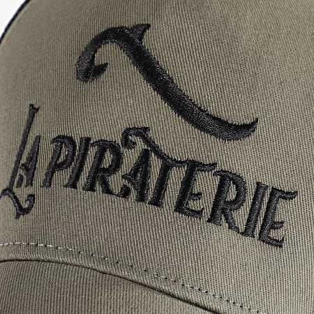 La Piraterie - Casquette Trucker Logo Vert Kaki Noir