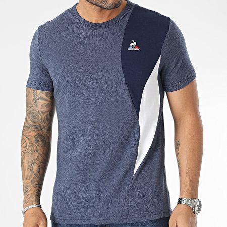 Le Coq Sportif - Camiseta 2310418 Azul marino jaspeado