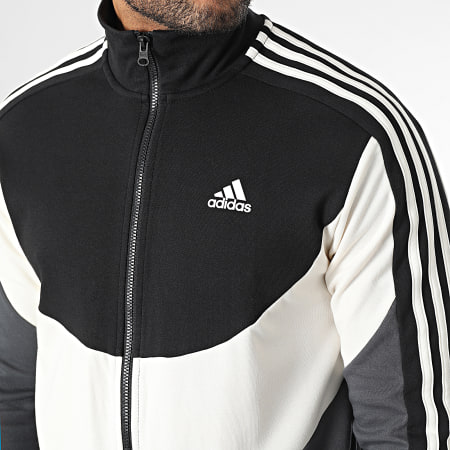 Adidas Sportswear - IC6754 Tuta da ginnastica a righe nero grigio carbone
