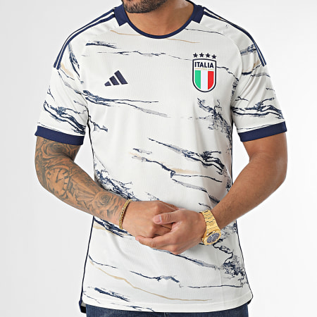 Adidas Performance - FIGC Camiseta a rayas HS9896 Beige claro