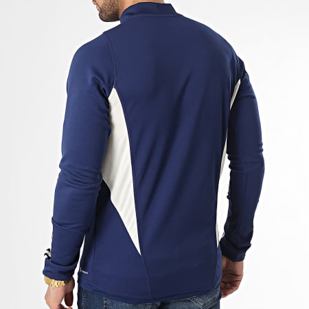 Adidas Sportswear - FIGC HS9852 Maglietta a maniche lunghe con strisce, color navy