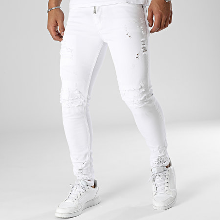 Black Needle - Jeans skinny bianchi
