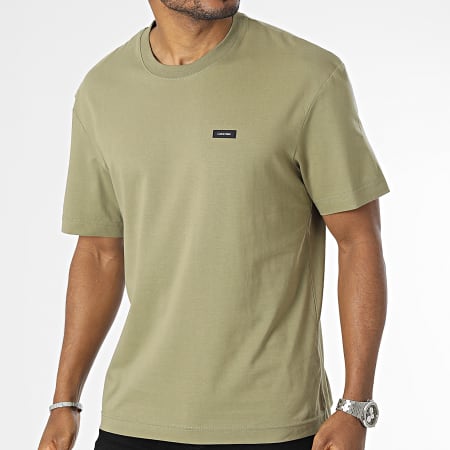 Calvin Klein - Tee Shirt Cotone Comfort 0669 Verde Khaki