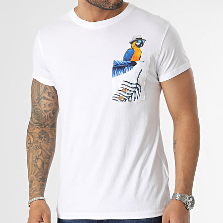 Deeluxe - Parrot Pocket Tee Shirt 03T1150M Bianco