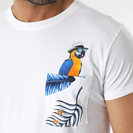 Deeluxe - Parrot Pocket Tee Shirt 03T1150M Bianco