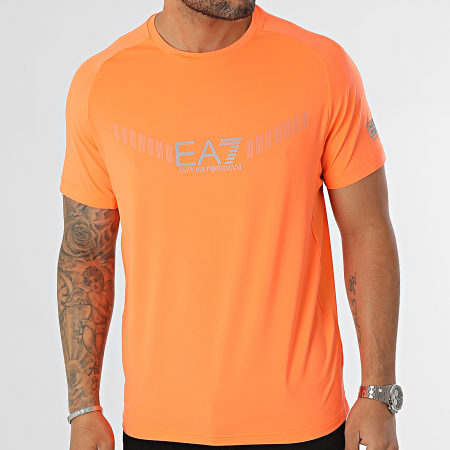 EA7 Emporio Armani - Camiseta 3RPT15-PJMEZ Naranja Fluo