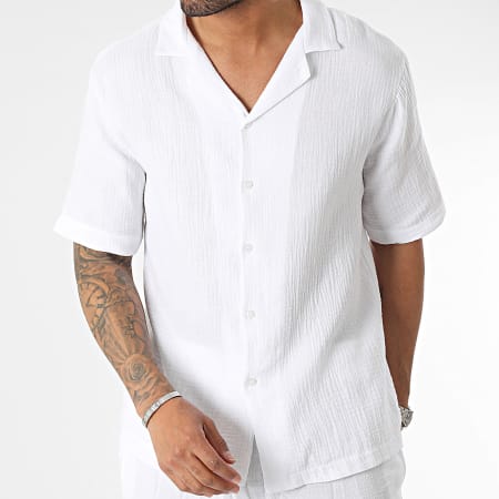 Frilivin - Conjunto Camisa Manga Corta Y Short Blanco