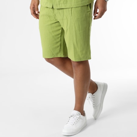 Frilivin - Set camicia e pantaloncini a maniche corte verde