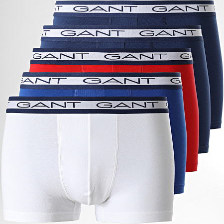 Gant - Pack De 5 Boxers 902035553 Azul Marino Rojo Blanco