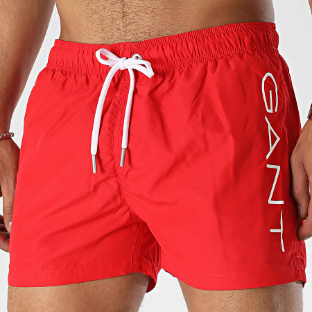 Gant - Shorts de baño ligeros con logo 922116017 Rojo