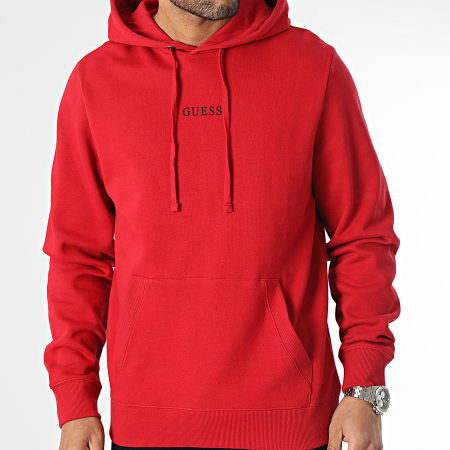 Sudadera roja store guess