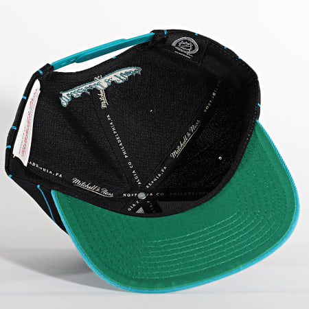 Mitchell and Ness - Casquette Snapback Team Pinstripe San Jose Sharks Noir Turquoise