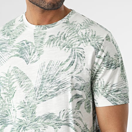 Tiffosi - Tee Shirt Gavin Blanc Vert Floral