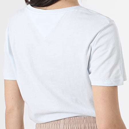Tommy Jeans - Lote De 2 Camisetas De Mujer Slim Camiseta 1459 Blanco Azul