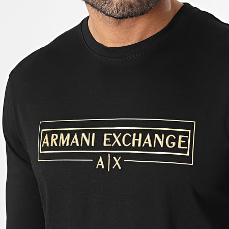Armani Exchange - Tee Shirt Manches Longues 3RZTAJ-ZJ9AZ Blanc Doré