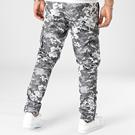 Ikao - Pantaloni cargo mimetici grigio chiaro e grigio antracite