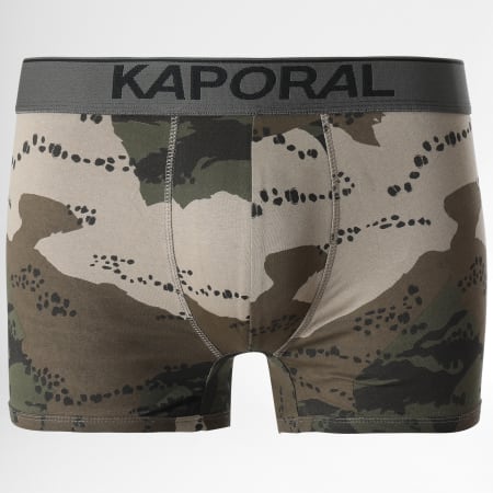 Kaporal - Lot De 3 Boxers Togo Gris Anthracite Beige Camouflage