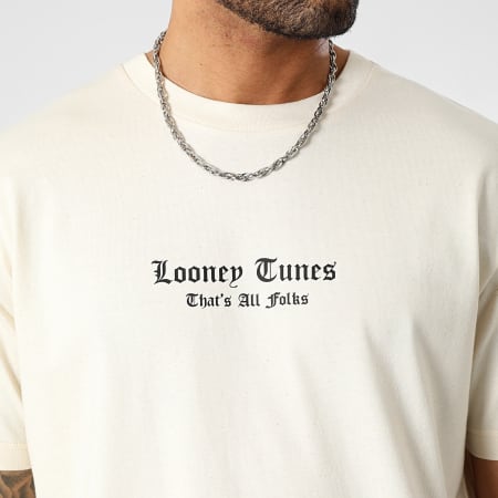 Looney Tunes - Tee Shirt Oversize Large Taz Graff Beige