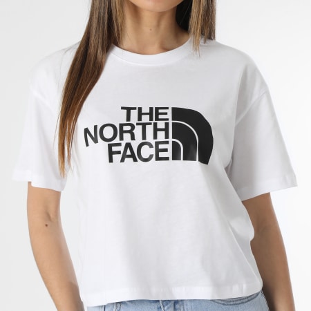 The North Face - Tee Shirt Femme Crop Easy Blanc