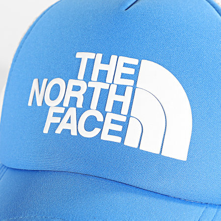 The North Face - Cappello blu bianco con logo Trucker