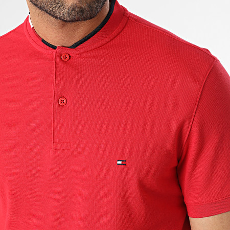 Tommy Hilfiger - Polo manica corta Logo Mao Collar 0765 Rosso