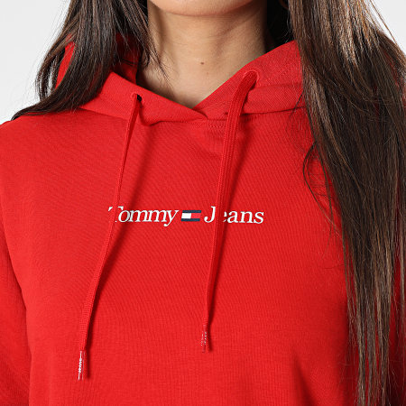 Tommy Hilfiger - Sweat Capuche Femme Serif Linear 5649 Rouge