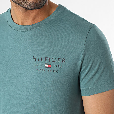 Tommy Hilfiger - Tee Shirt Brand Love Small Logo 0033 Bleu Pétrole