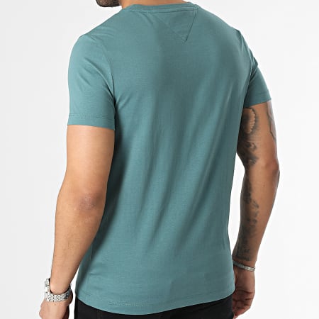 Tommy Hilfiger - Marca Love Logo Pequeño 0033 Camiseta Azul Petróleo