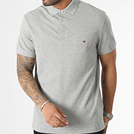 Tommy Hilfiger - Polo Manches Courtes Regular Polo 1985 7770 Gris Chiné