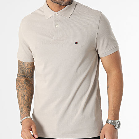 Tommy Hilfiger - Polo Manches Courtes Regular Polo 1985 7770 Taupe