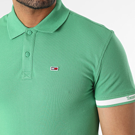 Tommy Jeans - Polo Manches Courtes Classic Essential 5751 Vert Clair