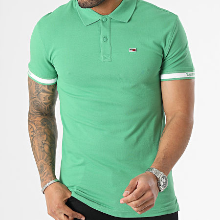 Tommy Jeans - Polo Manches Courtes Classic Essential 5751 Vert Clair