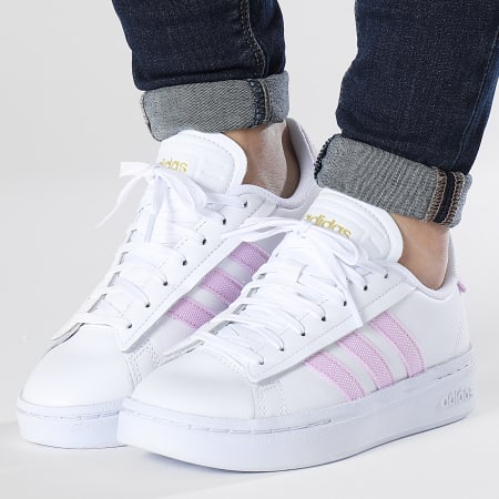 Adidas Sportswear - Baskets Grand Court Alpha HQ6601 Cloud White Blooming Lily Gold Metallic