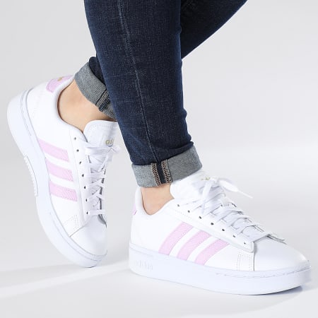 Adidas Sportswear - Baskets Grand Court Alpha HQ6601 Cloud White Blooming Lily Gold Metallic