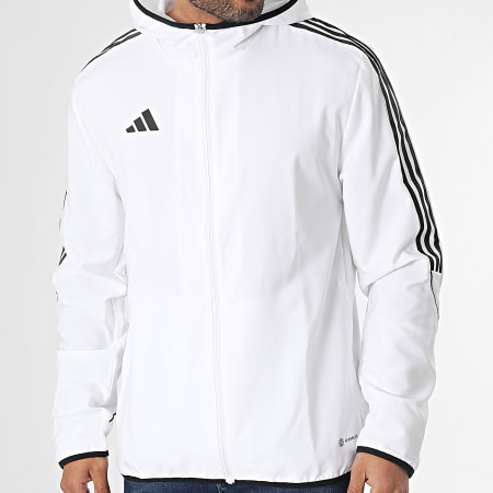 Adidas Sportswear - Veste Zippée Capuche A Bandes Tiro 23 HZ9068 Blanc