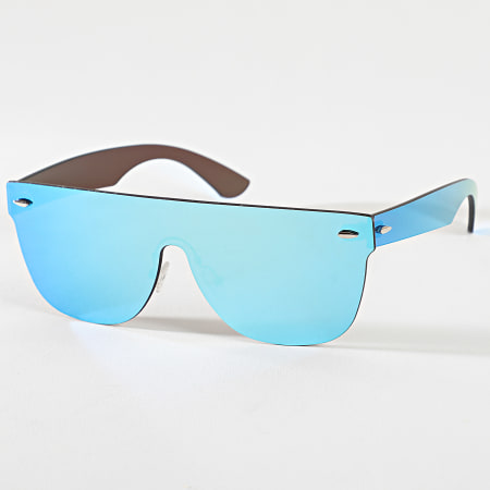 Lunette de soleil bleu miroir top