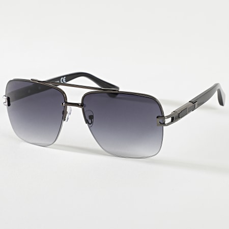 Lunettes De Soleil Unisexe Pif Wear Depp 6os - Noir Mat, Verres Rouge Dégradé UV400 - Fabriqué En Italie