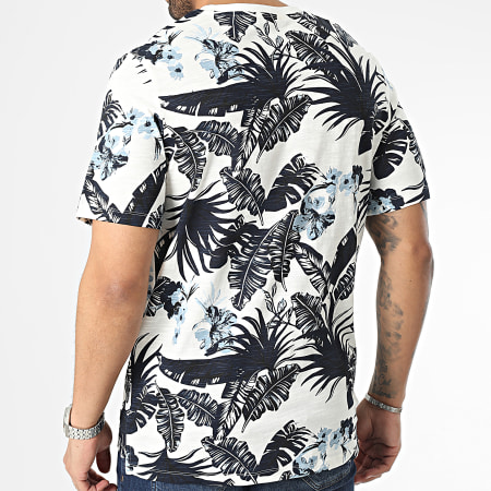 Jack And Jones - Tropic White Navy Floral Camiseta