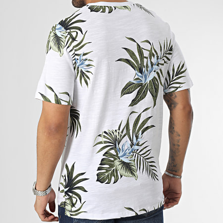 Jack And Jones - Camiseta Floral Blanca Tropic